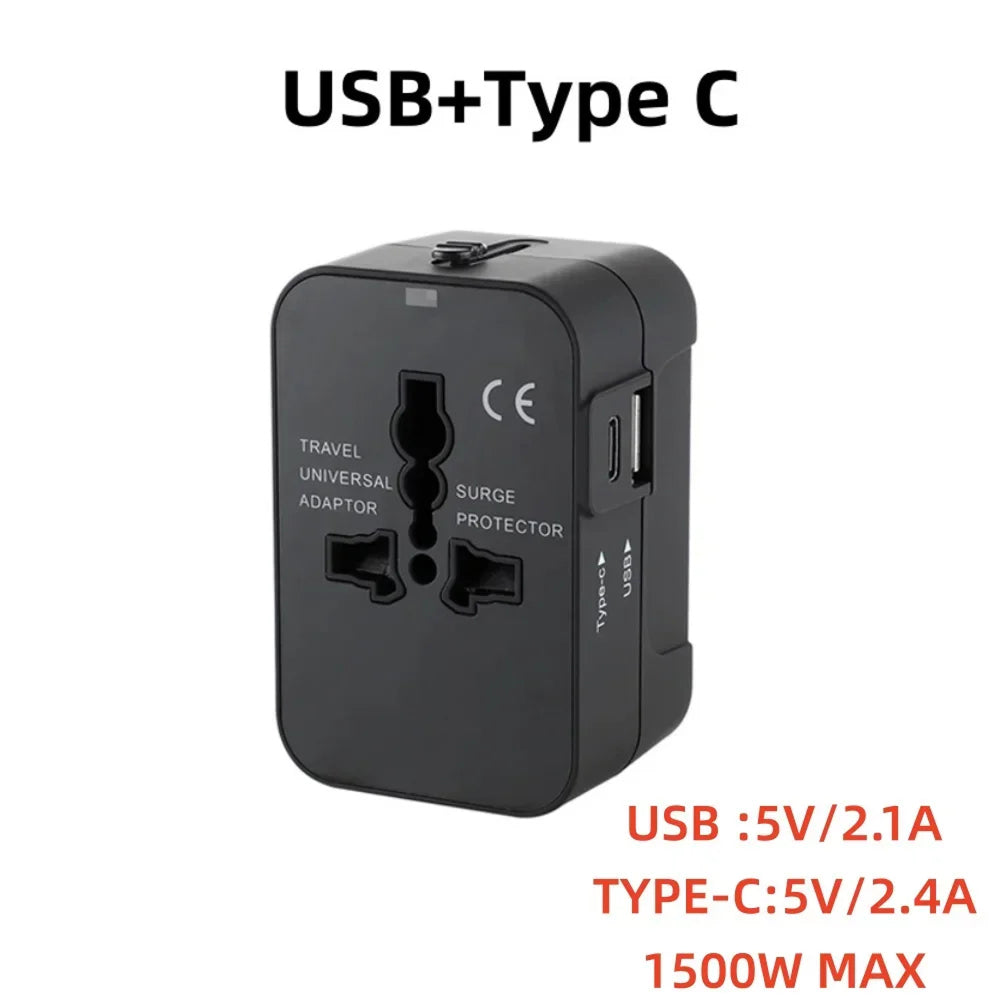 PlugoNes Universal Travel Plug Adapter | 150+ Countries & Dual USB