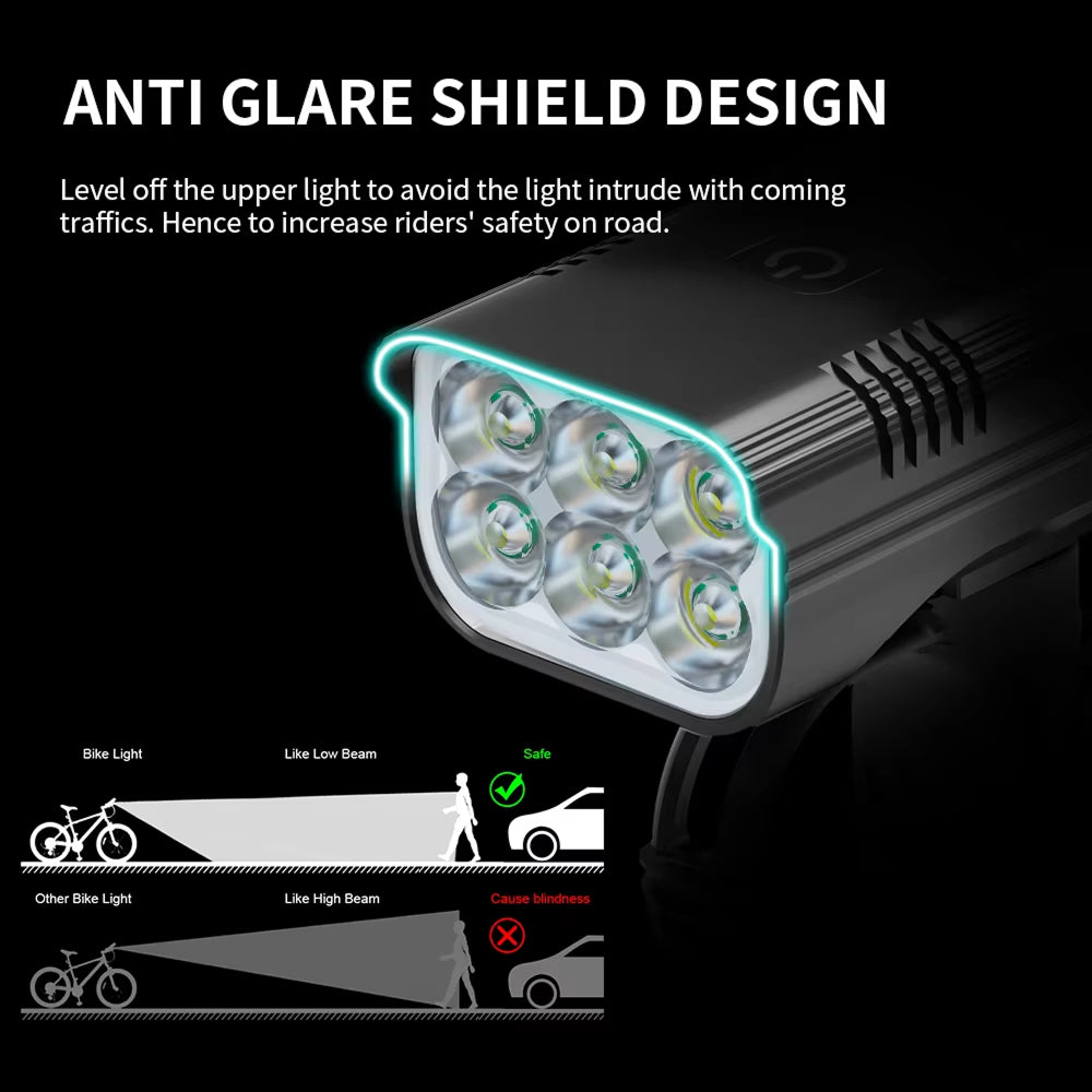 PumiLoci 3600LM Rechargeable Bicycle Light Set UK