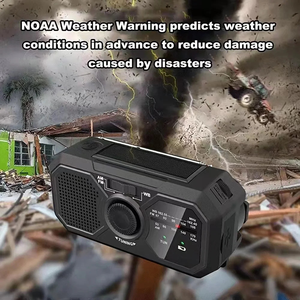 RadnixSkio Emergency Solar Hand Crank Radio UK