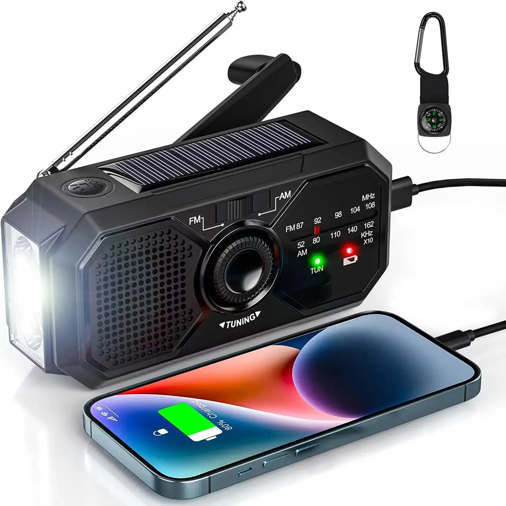 RadnixSkio Emergency Solar Hand Crank Radio UK