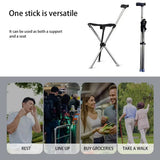 Restixi 2-in-1 Folding Walking Stick Seat for Mobility