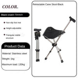 Restixi 2-in-1 Folding Walking Stick Seat for Mobility