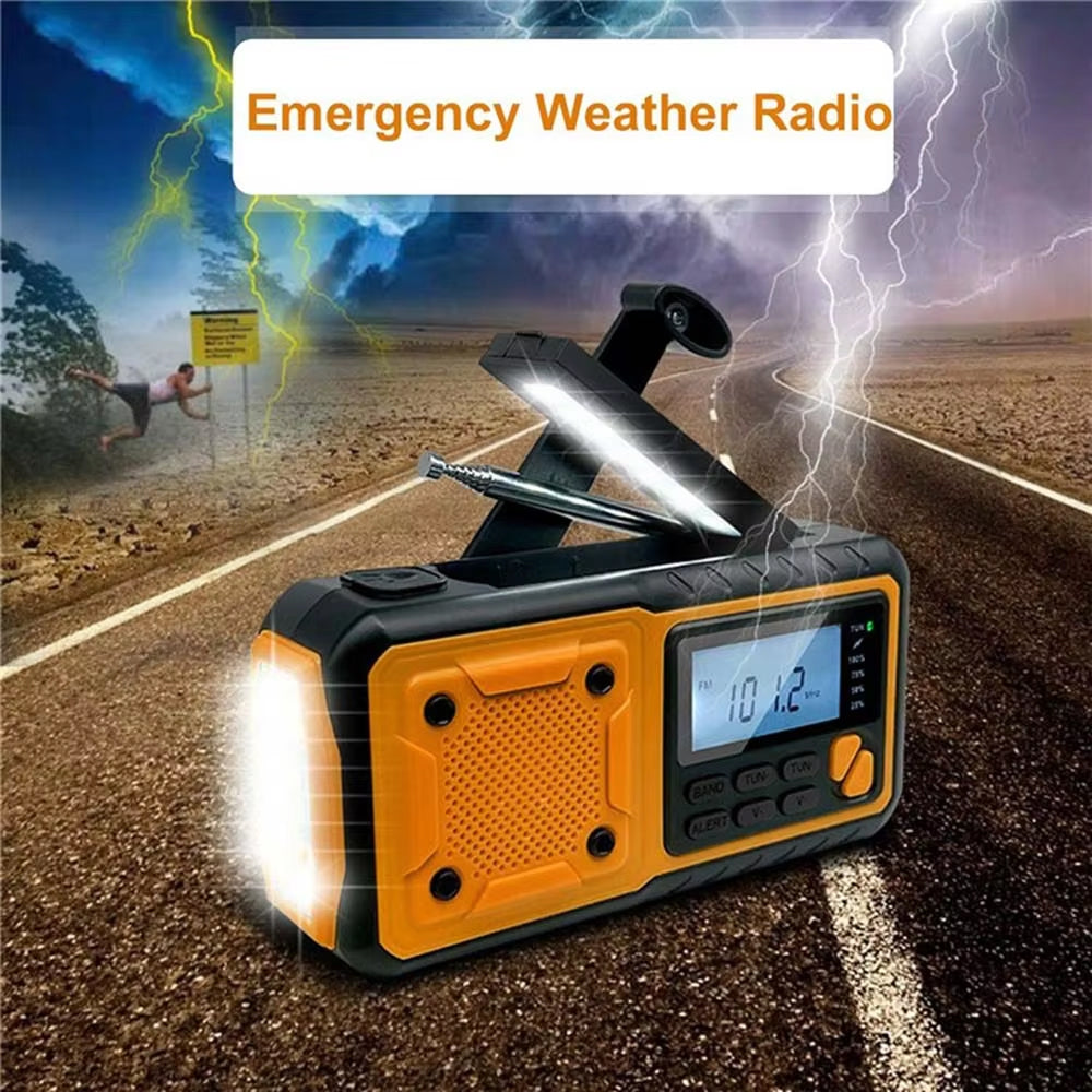 SafeNetto Hand Crank Radio | Emergency Weather Radio & Power Bank