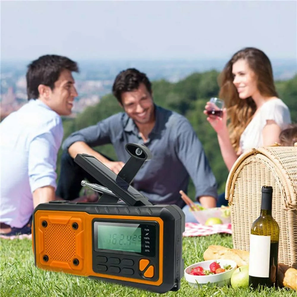 SafeNetto Hand Crank Radio | Emergency Weather Radio & Power Bank