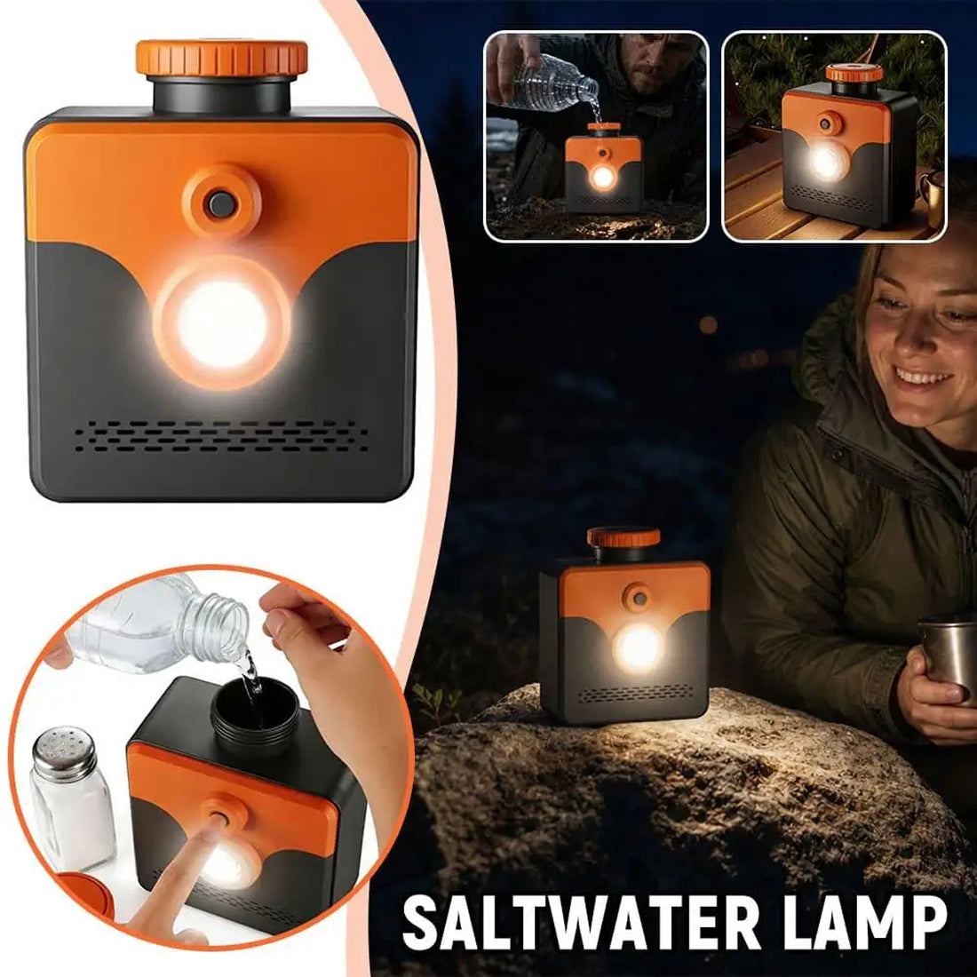 SalVynix Salt Water Lamp Emergency LED Light