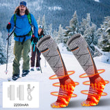 SkiHeati Rechargeable Heated Ski Socks for Winter Sports & Hiking