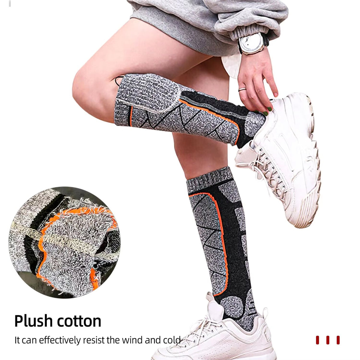 SkiHeati Rechargeable Heated Ski Socks for Winter Sports & Hiking