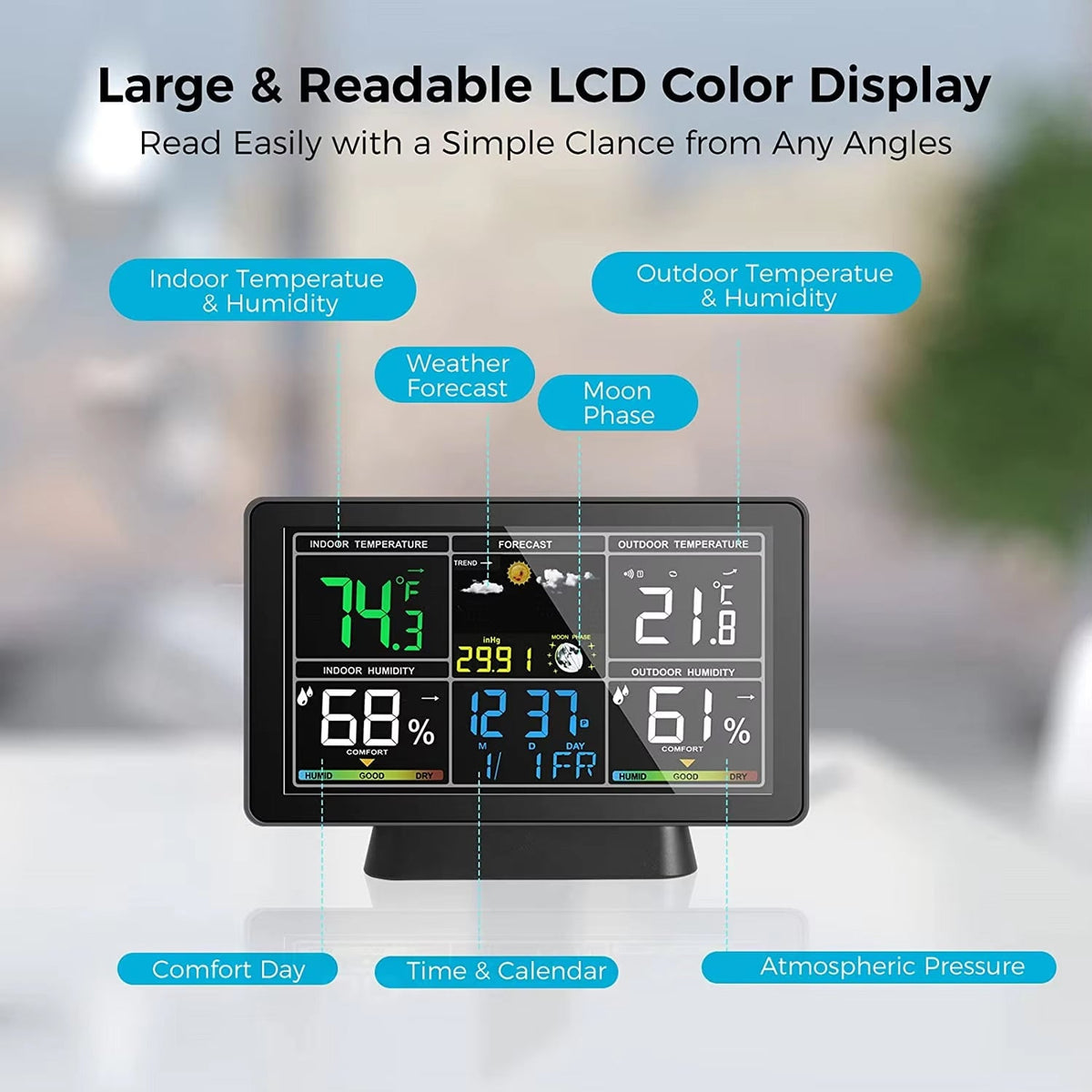 Skyrenux WiFi Outdoor Weather Station with App & Multi-Zone Sensors