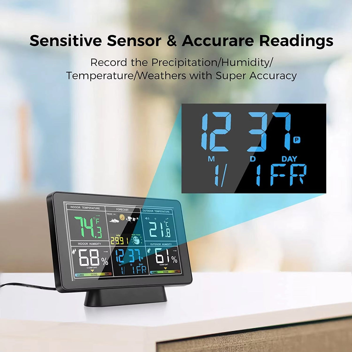 Skyrenux WiFi Outdoor Weather Station with App & Multi-Zone Sensors