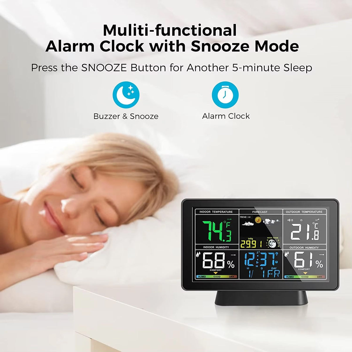 Skyrenux WiFi Outdoor Weather Station with App & Multi-Zone Sensors