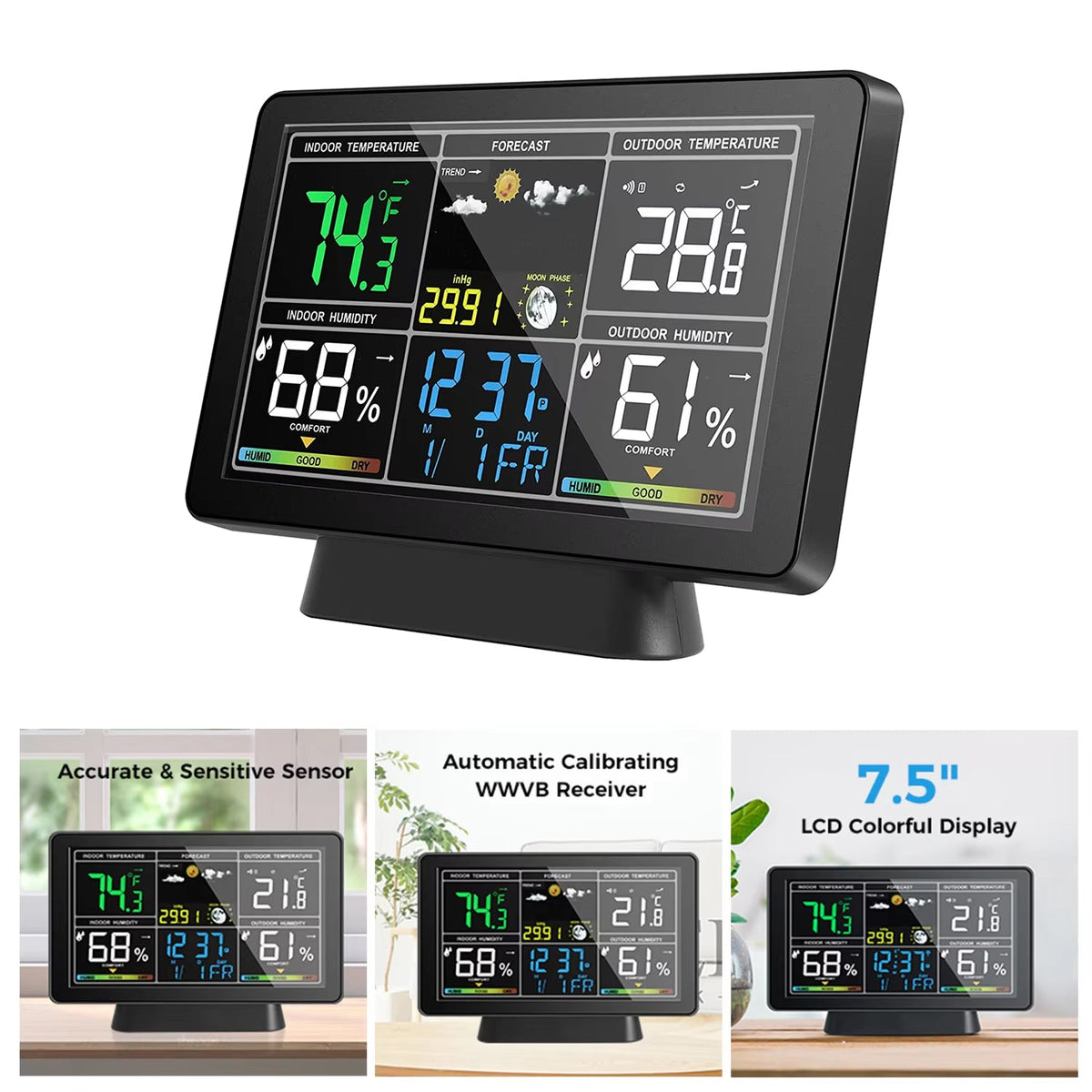 Skyrenux WiFi Outdoor Weather Station with App & Multi-Zone Sensors