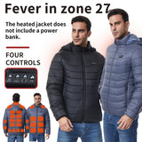 SolueMax Men's 27-Zone Heated Jacket | All-Weather Thermal Puffer