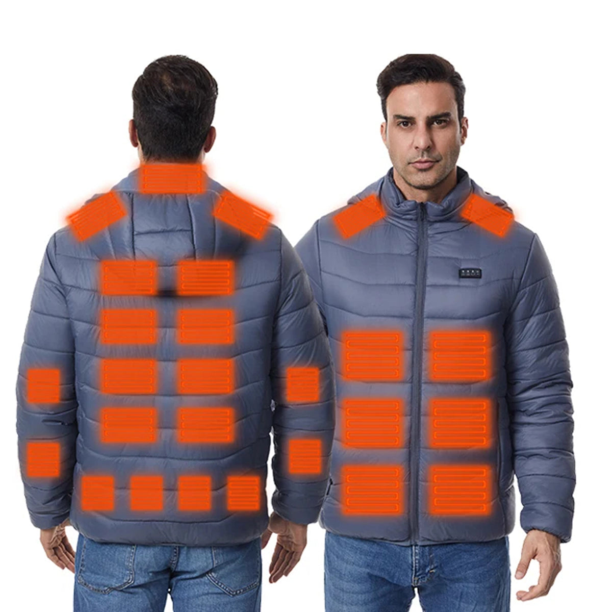 SolueMax Men's 27-Zone Heated Jacket | All-Weather Thermal Puffer