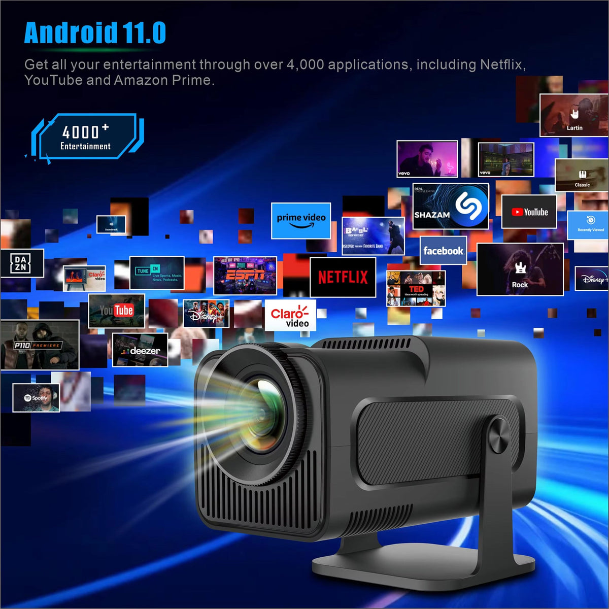 SuniiStage - 4K Projector For Outdoor Activities