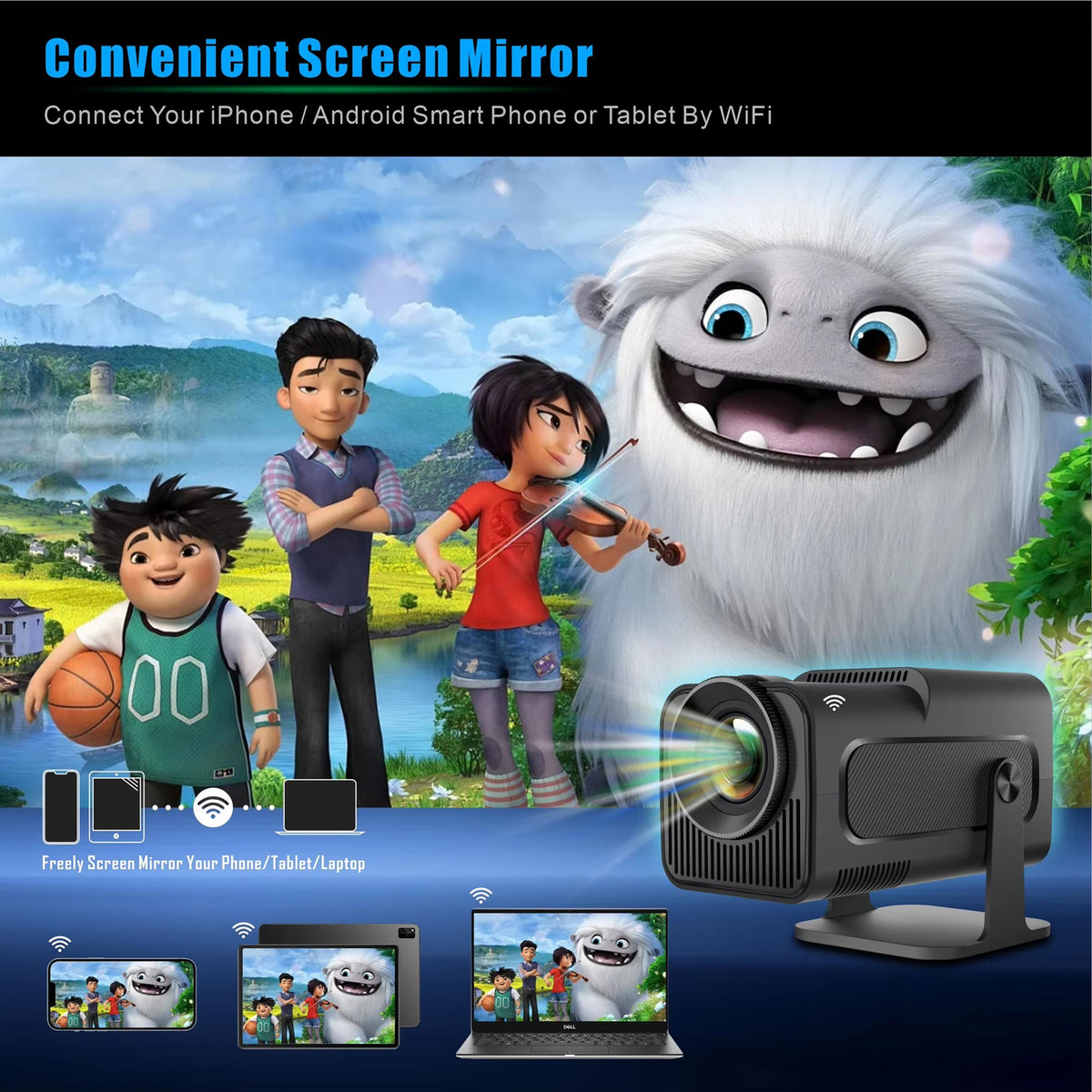 SuniiStage - 4K Projector For Outdoor Activities