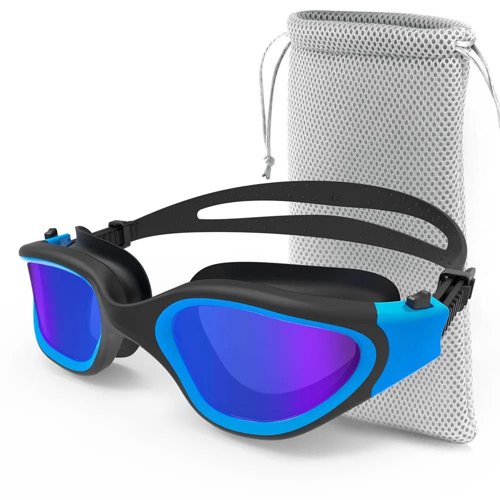 SwiGoxim Polarised Swim Goggles with 180° Panoramic Anti-Fog View