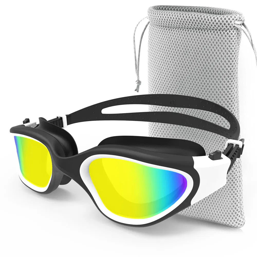SwiGoxim Polarised Swim Goggles with 180° Panoramic Anti-Fog View