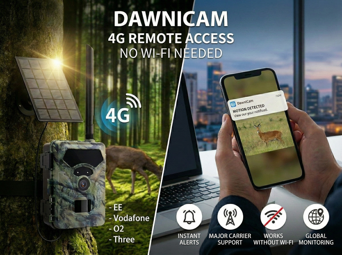DawniCam 4G Solar Wildlife & Security Camera UK