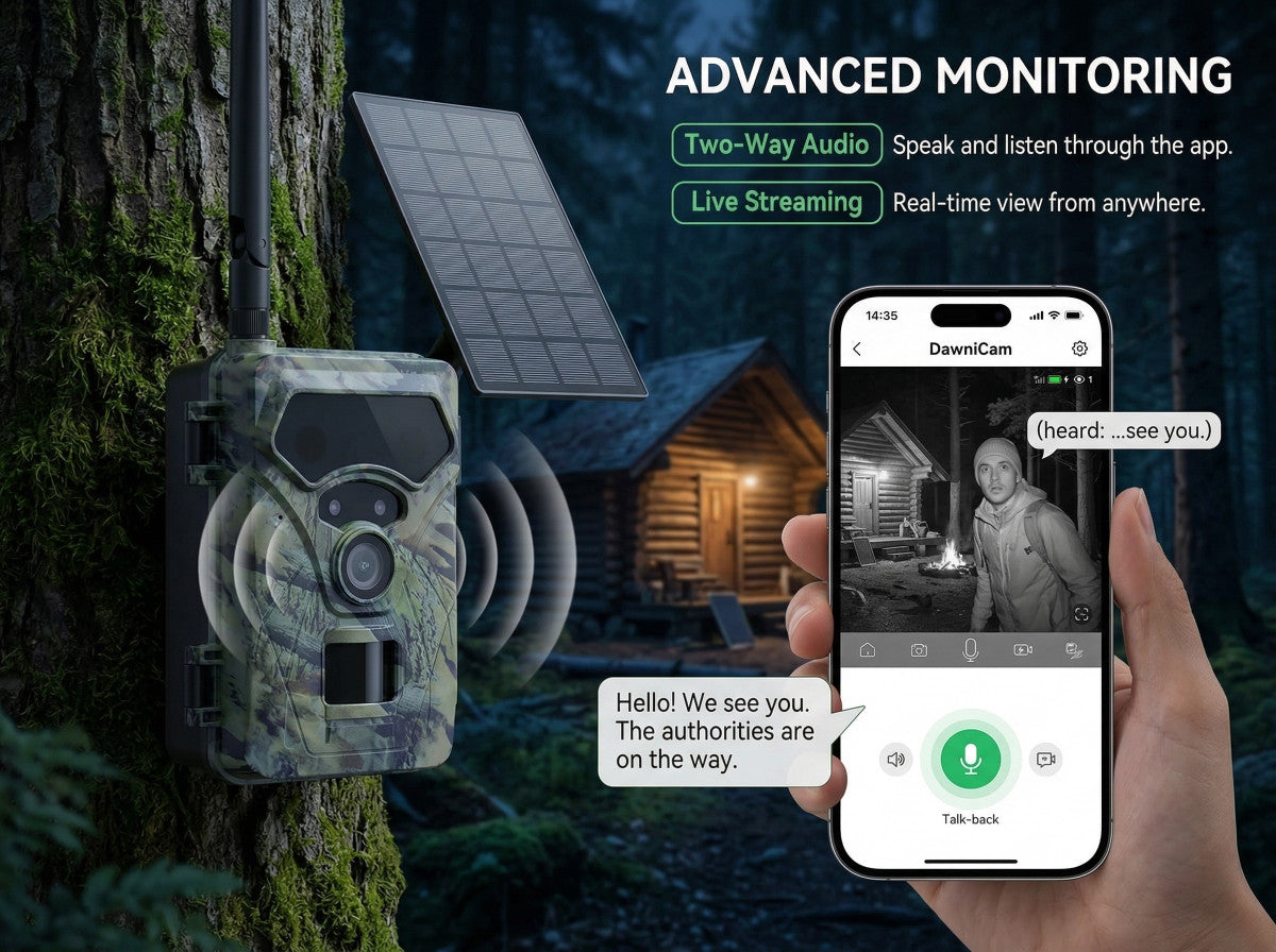 DawniCam 4G Solar Wildlife & Security Camera UK