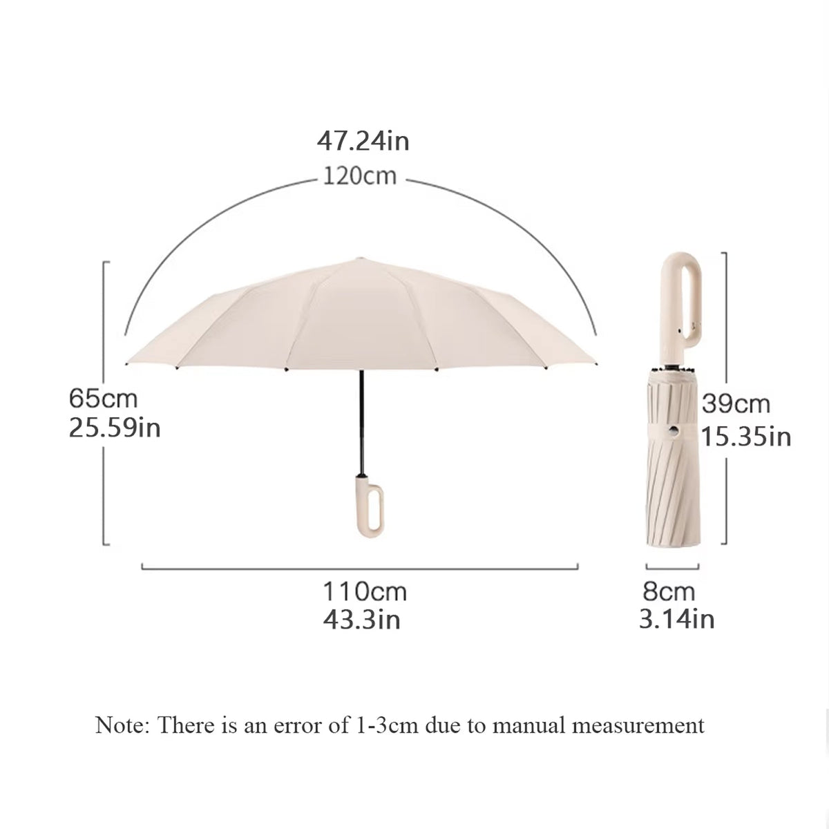 TempoEsta Windproof Storm Umbrella with 47-Inch Canopy