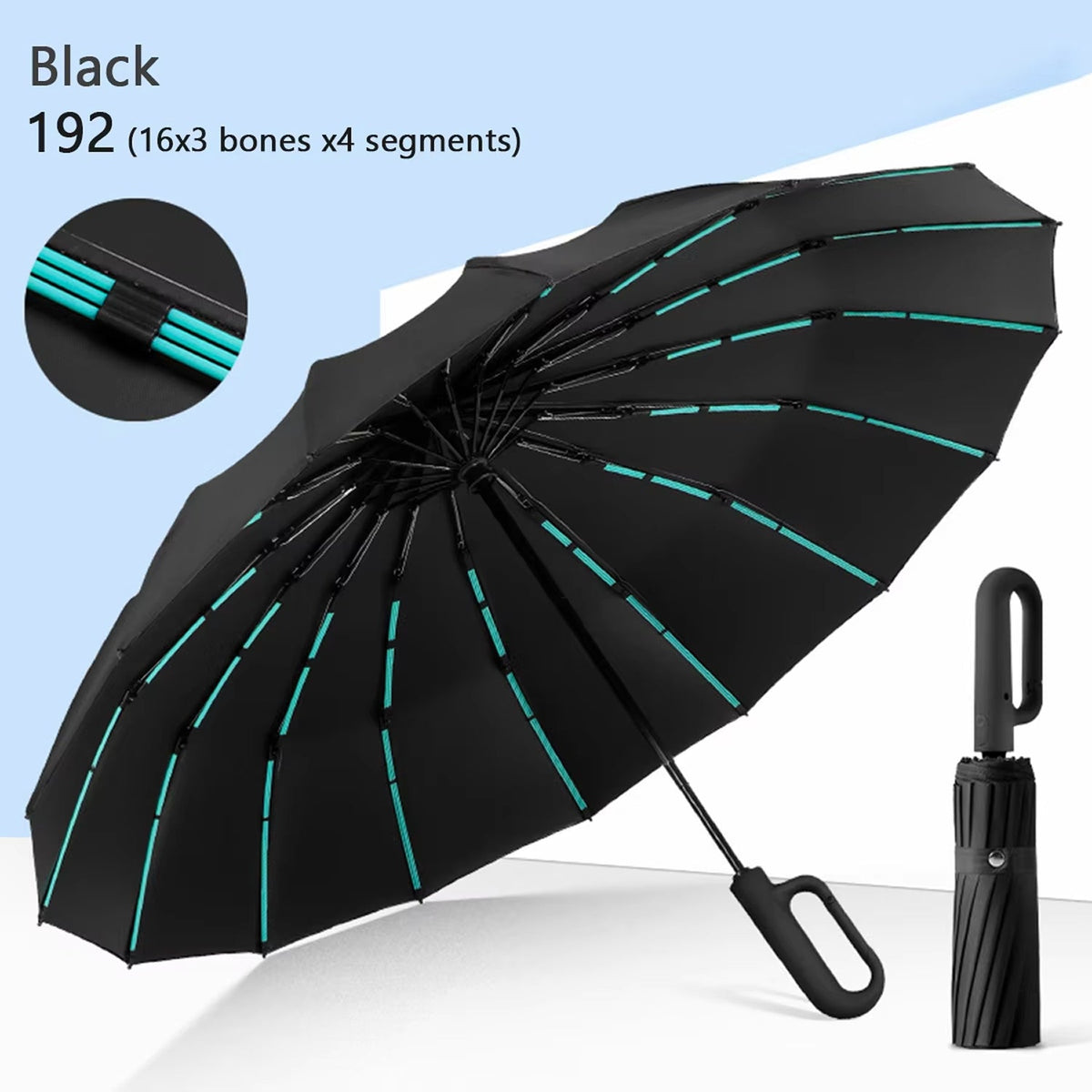 TempoEsta Windproof Storm Umbrella with 47-Inch Canopy