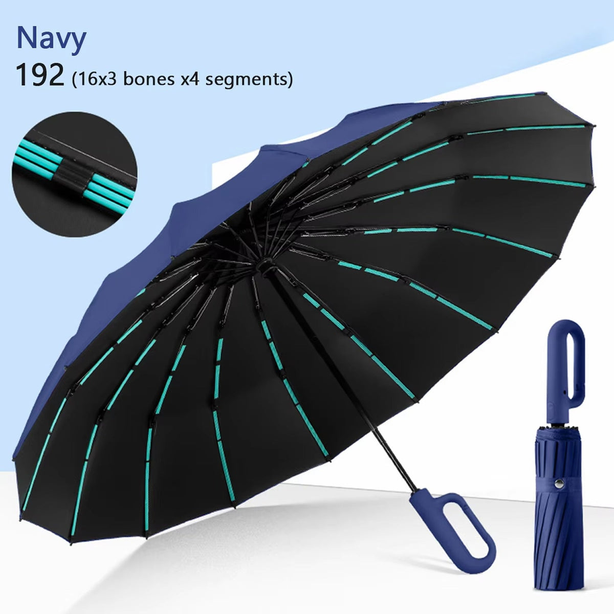 TempoEsta Windproof Storm Umbrella with 47-Inch Canopy
