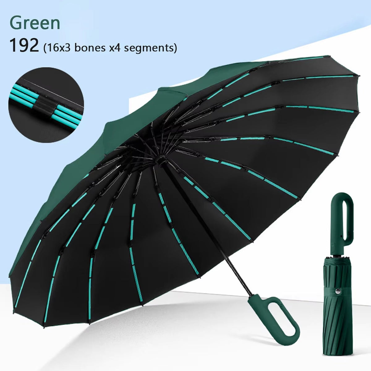 TempoEsta Windproof Storm Umbrella with 47-Inch Canopy