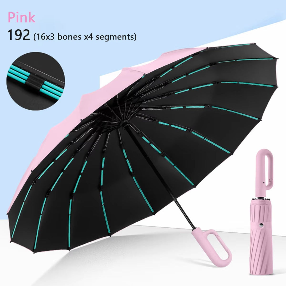 TempoEsta Windproof Storm Umbrella with 47-Inch Canopy