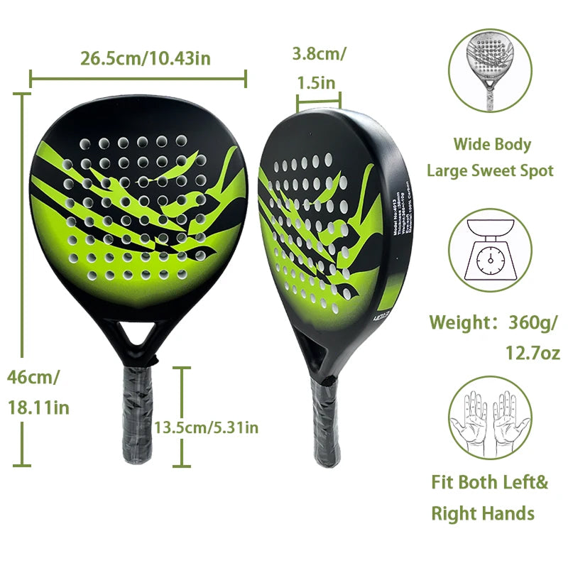 Tennisixo Beginner Padel Racket - Carbon Fibre & EVA Core