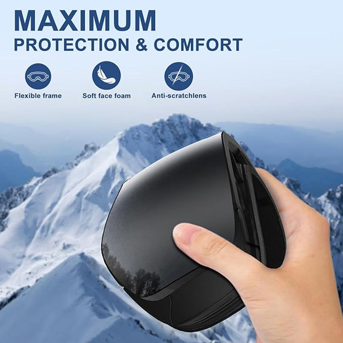 VisoSlax OTG Ski & Snowboard Goggles | Anti-Fog Dual Lens