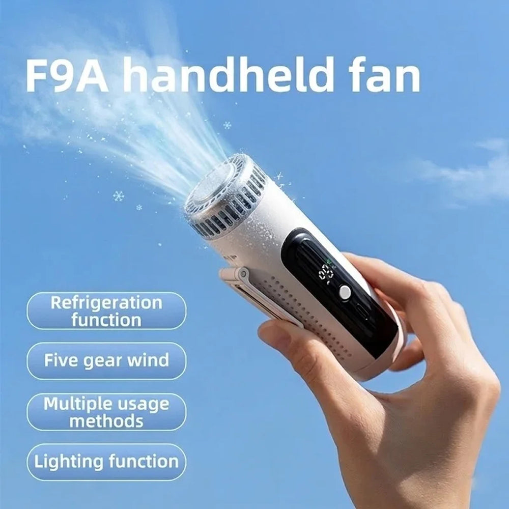 WindyonGo Mini Handheld Fan with Ice Ceramic Cooling Plate