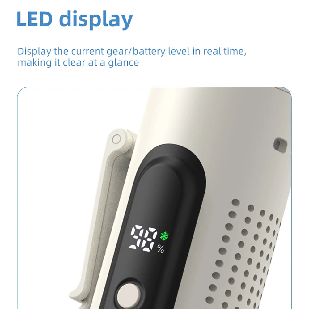 WindyonGo Mini Handheld Fan with Ice Ceramic Cooling Plate