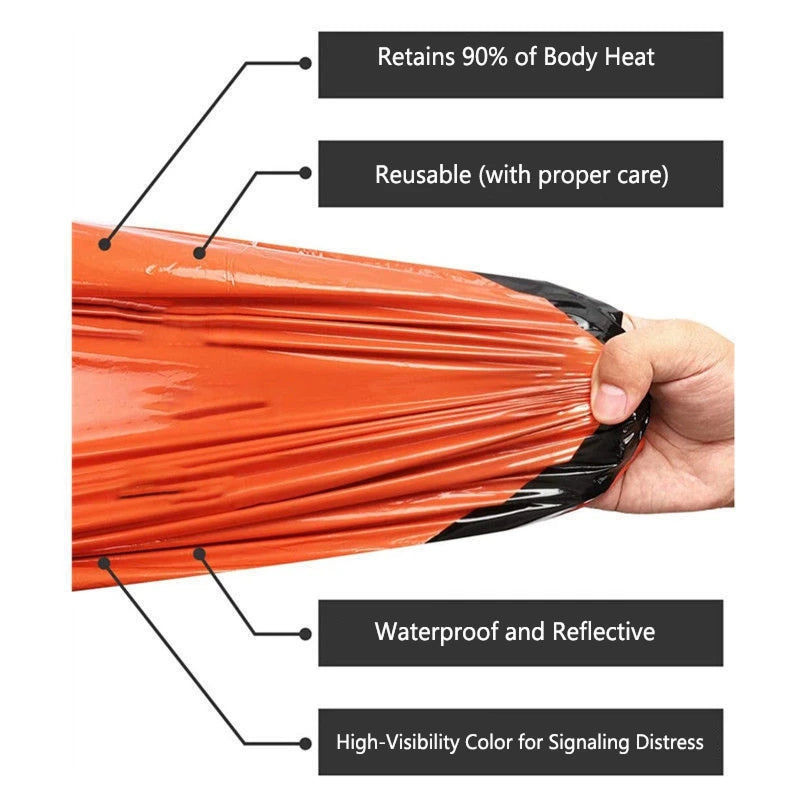WrapNaxie Thermal Emergency Sleeping Bag & Bivy Sack UK