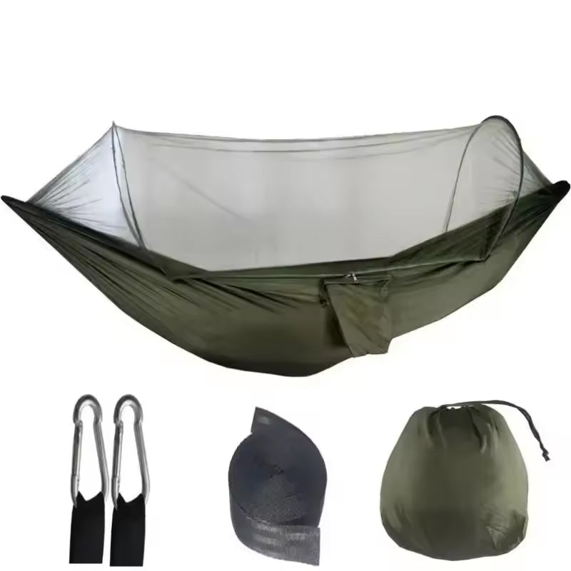 ZenSlopa Double Camping Hammock with Pop-Up Mosquito Net
