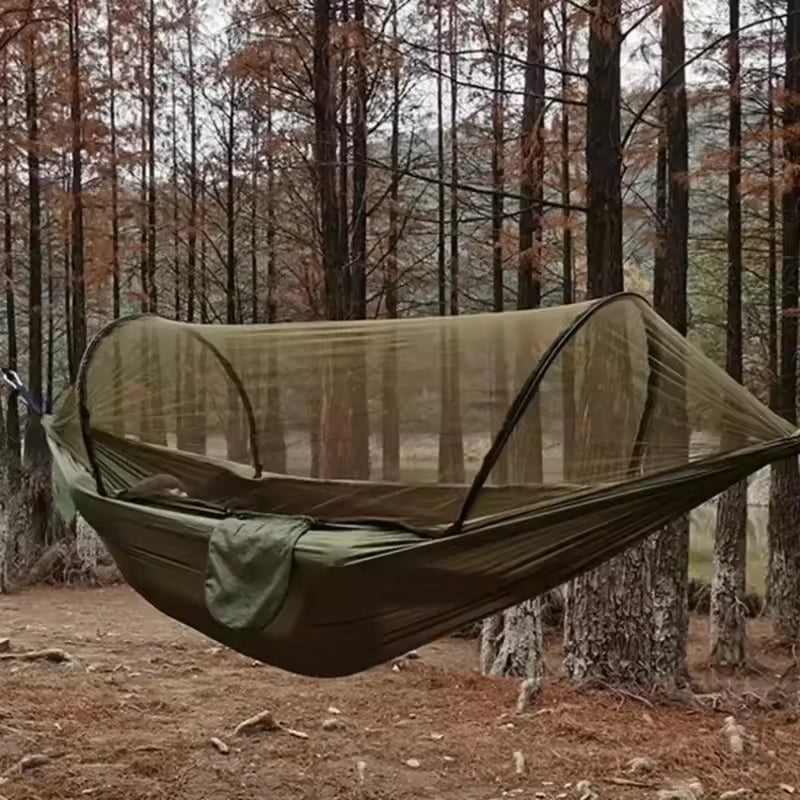 ZenSlopa Double Camping Hammock with Pop-Up Mosquito Net