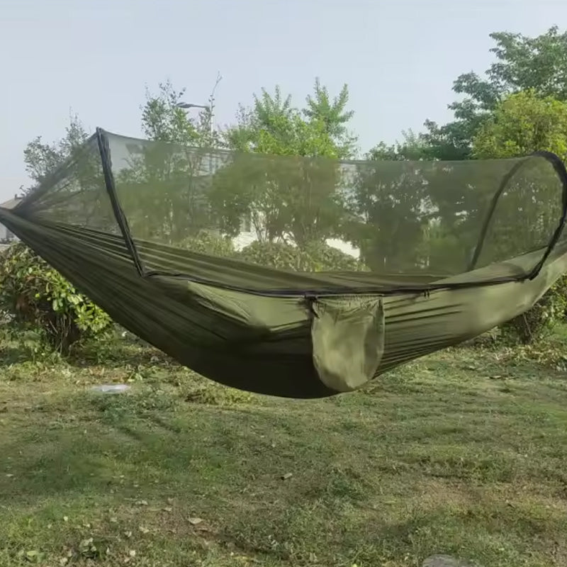 ZenSlopa Double Camping Hammock with Pop-Up Mosquito Net